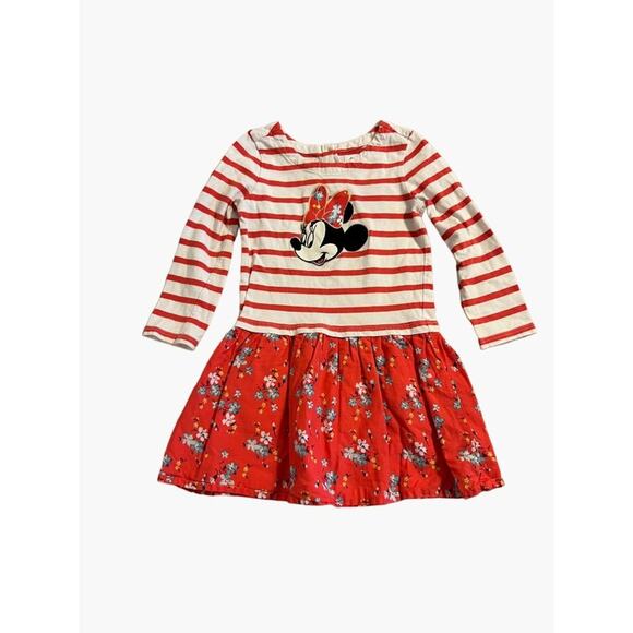 Baby Gap Disney Minnie Mouse striped Floral Dress Size 3 2 dresses available twi - Picture 1 of 5